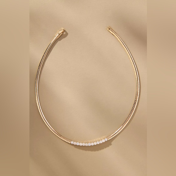 NWT Crystal Collar Snake Chain Necklace - Picture 2 of 3